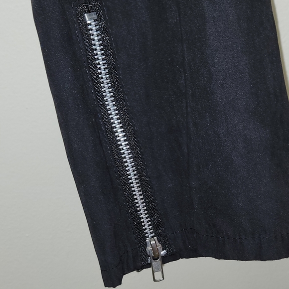 Black Moto Jacket With Zipper At End Of Sleeve Size 2XL / 2X - Picture 4 of 6